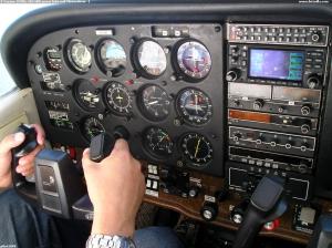 V Cessne 172RG, OM-NRG počas letu nad Slovenskom -1