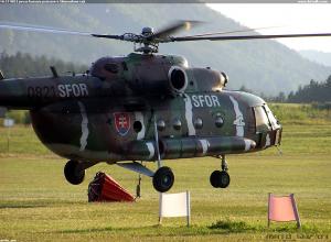 Mi-17 0821 počas hasenia požiarov v Slovenskom raji
