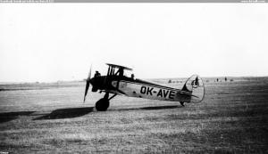 František Novák pri vzlete na Avia B.122