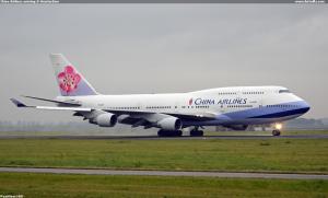 China Airlines arriving @ Amsterdam