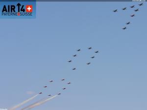 Finale Grande 25x F5, 100 years anniversary of Swiss Airforce